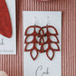Wine Red Cork Earrings - Branch of Leaves