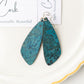 Deep Teal Cork Earrings - Wing