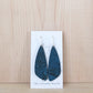 Deep Teal Cork Earrings - Small Wing