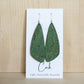 Grass Green Cork Earrings - Wing