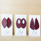 Wine Red Cork Earrings - Oval