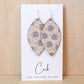 Hedgehog and Heart Cork Earrings - Leaf