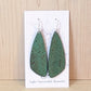 Grass Green Cork Earrings - Small Wing